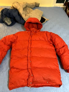 Parka RARA DOBLE De Colección Para Hombres MONCLER Lionel Terray Chaqueta acolchada roja 1960 - Imagen 1 de 11