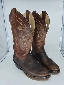 Double H 5154 6.5M Leather Pull Holes Cowgirl Ride Work Farm Chore Boots Ladies - Picture 1 of 14