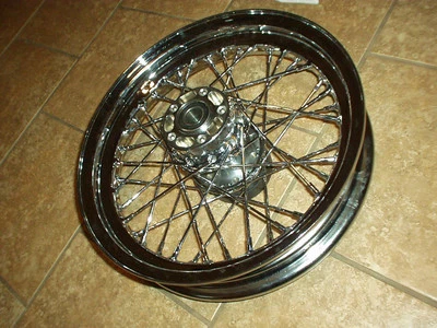 2005-2007 16 x 3 40 Spoke Harley Sportster Rear Wheel w 1" HUB--883xl 1200xl  - Image 1 of 4