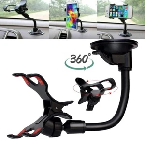 Support clip téléphone portable support berceau support pare-brise voiture 360° pour GPS Samsung - Photo 1 sur 12