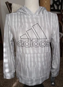 NWT ADIDAS YOUTH BOYS LIGHTWEIGHT PULLOVER FLEECE HOODIE SIZE MEDIUM 10/12 - Picture 1 of 7