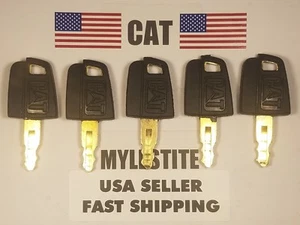 (5) CAT Keys Caterpillar Excavator, CAT Dozer, CAT Roller Key, CAT Backhoe - Picture 1 of 1