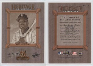 2002 Donruss Diamond Kings Heritage Collection Tony Gwynn #HC-18 HOF