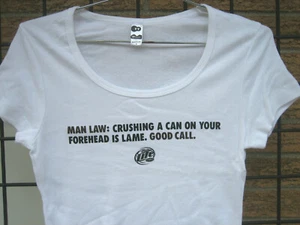 new (M) Ladies Miller Lite Beer T Shirt BELLA top football basebal MD racing bar - Picture 1 of 7