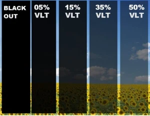 Uncut Window Tint VLT Film Heat Reduce Block Shade Blackout Mirror Home Office - Picture 1 of 17