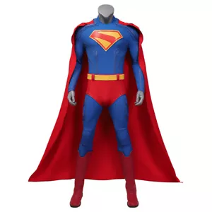 High Quality Superman Legacy Clark Kent Jumpsuit Cosplay Costume Men Outfit Set - Picture 1 of 23