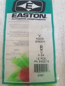 Easton "X" Nocks, .098, Green, 1 Dozen - Picture 1 of 5