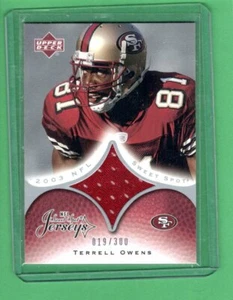 2003 Upper Deck sweet spot Game-Used Jersey TERRELL OWENS no.JC-TO 49ers#019/300 - Picture 1 of 1