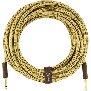 Fender Deluxe Series Straight to Straight Instrument Cable 25 ft. Yellow Tweed - Picture 1 of 3