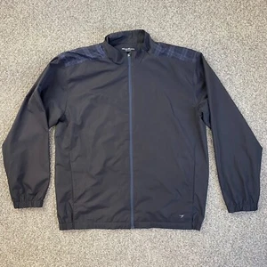 Tommy Armour Jacket Mens Large Black Water-Resistant Full Zip WindBreaker Lining - Picture 1 of 14