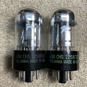 Matched Pair Sylvania Jan Chs 12Sn7Gt Vacuum Tubes Tested Vintage A985.C