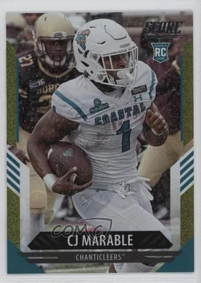 2021 Score Rookies Dots Gold /225 CJ Marable #398 Rookie RC - Image 1 of 2