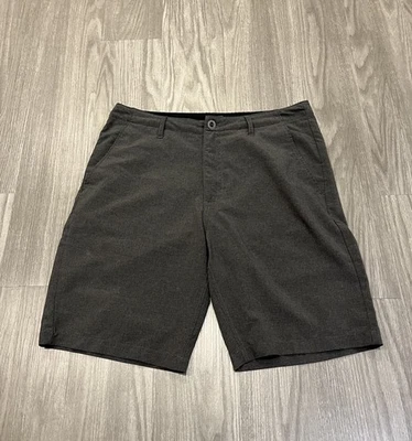 Volcom Shorts Men’s Size 34 Surf & Turf 4 Way Stretch Flat Front Black Fast Dry - Image 1 of 4
