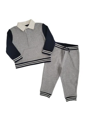 Janie and Jack Niños Cuello Rugby Sudadera y Joggers Conjunto 18-24 meses Foto 1 de 4