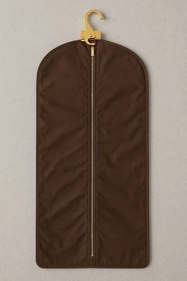 Louis Vuitton Paris Bolso de Ropa Corto Marrón Nylon Traje Cubierta Colgador Dorado 39”x21 Foto 1 de 4