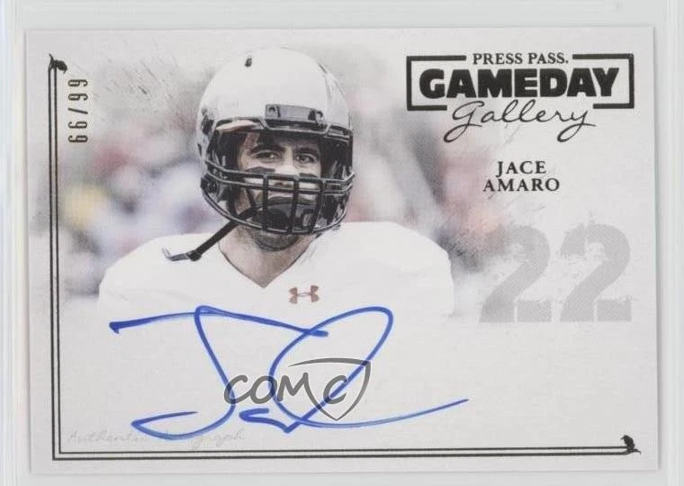 2014 Press Pass Gameday Gallery Gold /99 Jace Amaro #GG-JA2 Rookie Auto RC - Image 1 of 2
