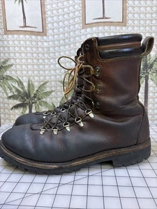 Vintage Sheboygan USA braun Leder WANDERN BERGSTEIGEN Arbeitsstiefel Herren Größe 13 - Bild 1 von 24