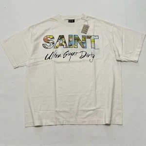 Saint Michael Ultra Super Dirty Against All Gods Herren T-Shirt weiß Baumwolle - Bild 1 von 4