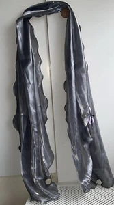 Debenhams Debüt Organza Rüschen Stola Silber Seidig Elegant Schal Neu mit Etikett Wunderschön - Bild 1 von 8