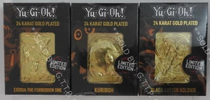 YUGIOH! - 24K GOLD PLATED COLLECTABLE (x3) - LIMITED EDITION - SET 2 FREE UK P&P - Picture 1 of 7