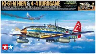 Tamiya 25203 Kawasaki Ki-61-Id Hien & 4x4 Kurogane Kit Montaggio 1/48 - Immagine 1 di 2