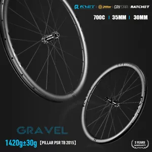 700C GRAVEL Carbon Fahrrad Laufräder Scheibenbremse 36T Schlauchlos Drahtreifen - Bild 1 von 16