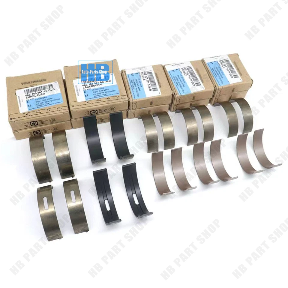 Virabrequim principal genuíno + conjuntos de rolamentos ConRod 06E105561AC para Audi A6 A8 Q5 Q7 - Imagem 1 de 4