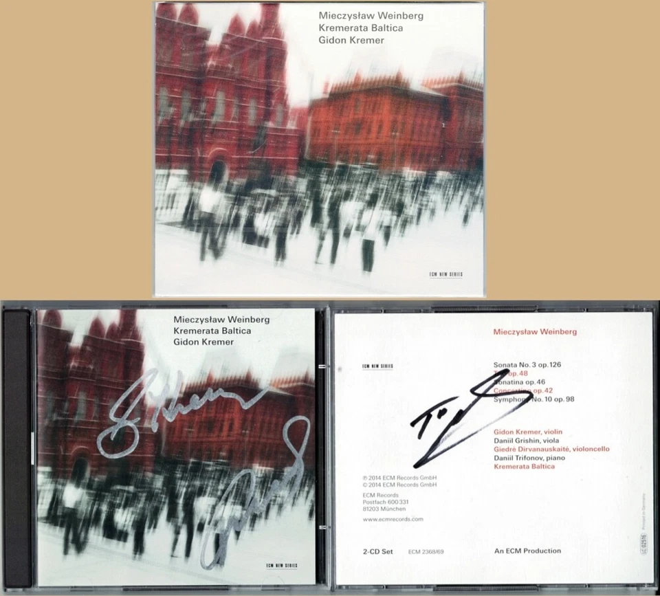  Gidon KREMER Daniil TRIFONOV DIRVANAUSKAITE Signed WEINBERG Sonata Trio Sym 2CD - Bild 1 von 1