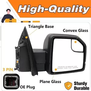 For 2015-2018 Ford F-150 XL Models Passenger Side Textured Manual Control Mirror - Bild 1 von 7