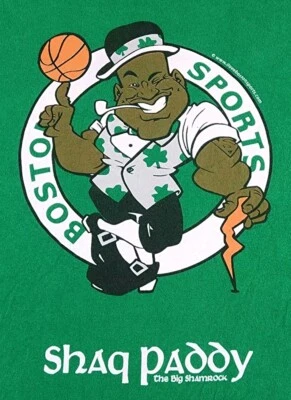 Shaquille O'Neal Boston Celtics Shirt Mens Large Big Shamrock Shaq NBA Adult A24 - Image 1 of 4