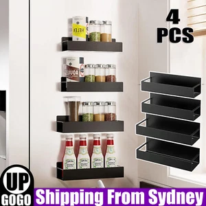 4Pack Magnetic Spice Rack Kitchen Wall Mounted Seasoning Organizers Refrigerator - Picture 1 of 11