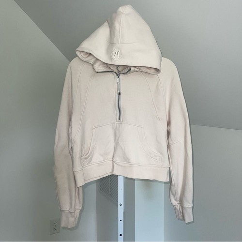 OFF WHITE lululemon scuba felpa con cappuccio mezza zip oversize m l