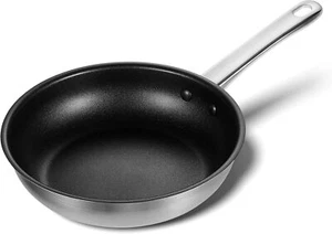 Sartén de acero inoxidable de 8 pulgadas, revestimiento antiadherente no tóxico para profesionales... - Imagen 1 de 2