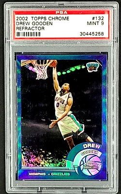 2002 Topps Chrome Refractor #132 Drew Gooden RC Rookie PSA 9 *Only 11 Higher* - Image 1 of 4