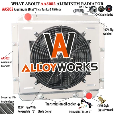 3 Row Radiator Shroud Fan For 1958-1984 78 Toyota Land Cruiser FJ40 FJ45 PETROL - Image 1 of 4