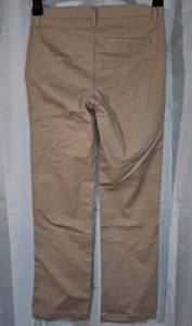 Old Navy Girls Pants Reinforce Knees Straight Leg Built in Flex Size 12 Khaki - Picture 1 of 9