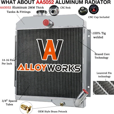 3 Rows Aluminum Radiator fit 1965-71 1968 Jeep CJ5 CJ6 DJ5,DJ6 225 Buick V6 Foto 1 de 4