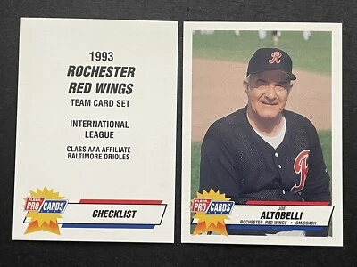 1993 ROCHESTER RED WINGS Fleer/ProCards Set Break **YOU PICK** Orioles AAA - Image 1 of 4