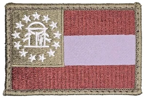 GEORGIEN STAATSFLAGGE GA WÜSTE SIENNA TAKTISCHE ARMEE HAKEN MORAL PATCH - Bild 1 von 2