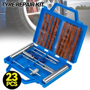 23pcs Heavy duty Flat Tire Repair Kit Tool DIY Car truck Motorcycle Plug patch - Picture 1 of 9
