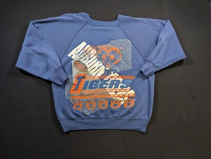 Sudadera De Colección Marca Action Pequeña Tigres Castaño Rojizo Azul Gráfico Cuello Redondo - Imagen 1 de 8