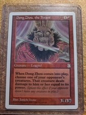 Dong Zhou, the Tyrant Portal Three Kingdoms NM Red Rare CARD