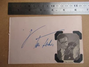 Tom Jenkins Violinista Original Autógrafo Archivo TD3) Trasero Turner Layton - Imagen 1 de 2
