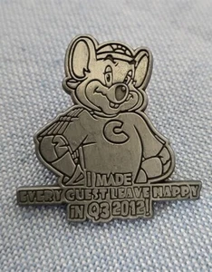 CHUCK E KÄSEPIZZA ICH HABE JEDEN GÄSTE GLÜCKLICH VERLASSEN IN Q3 2012 SCHLÜSSELBAND REVERSNADEL - Bild 1 von 3