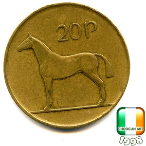 Eine irische 20 Pence Münze 1998 Twenty Pence, 27 Jahre alt! - Bild 1 von 2