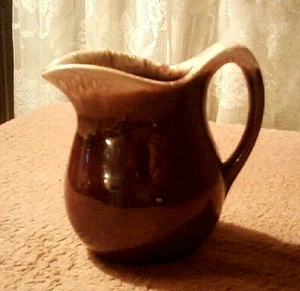 Vintage 4 3/4" McCOY Brown Drip 10 oz Creamer - Cream Pitcher - Picture 1 of 1