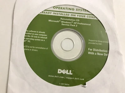 OEM Dell 0RX073 Windows XP Professional Service Pack SP2 Reinstall CD NEW - Image 1 of 2