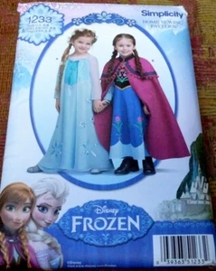 Simplicity Girls' COSTUMES Pattern Disney Frozen ELSA & ANNA Sizes 3-8 Uncut - Picture 1 of 1