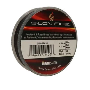 S-LON FIRE Beading Thread, Black 50-Yard Spool - Picture 1 of 4