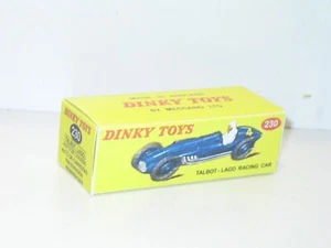 N77, Caja Coche De Carrera Talbot Lago Carreras Car, BT Repro Dinky Toys Ref 230 - Imagen 1 de 1